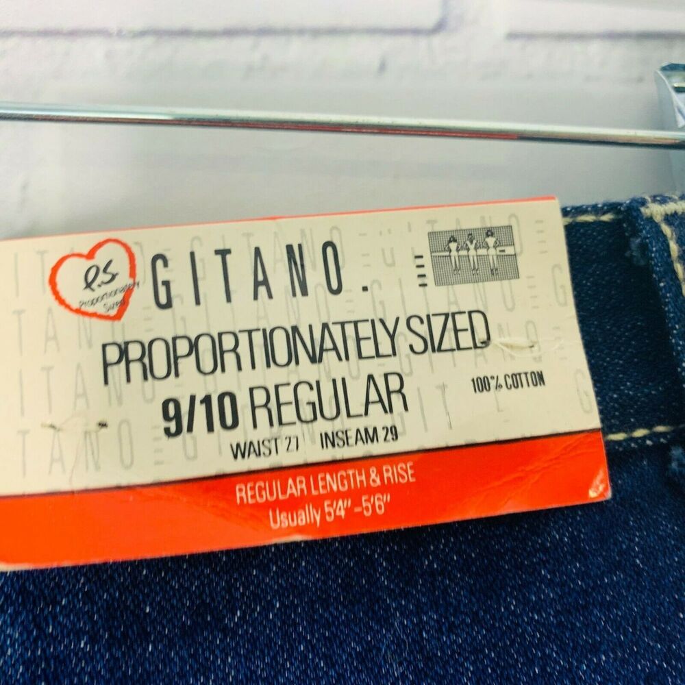 NWT vintage 80s Gitano jeans high rise waist dark wash tapered leg 9 10 juniors - Picture 9 of 12